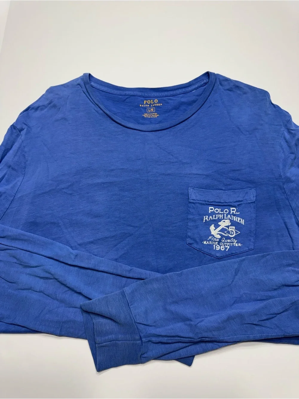 Polo by Ralph Lauren Long-Sleeve Pocket Tee in Blue